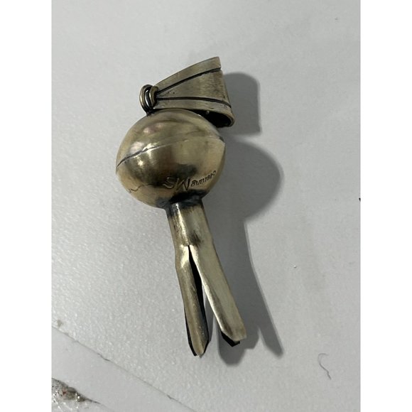 Diamond Bar Navajo Blossom Pendant Womens Sterling Southwestern Bohemian NEW - Picture 2 of 5